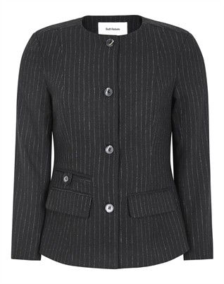 SRYvonne Round Neck Blazer - Black